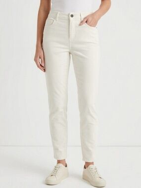 DRAPER JAMES RSVP Straight Leg Classic 5-Pocket Jeans, Women’s Size 10, White